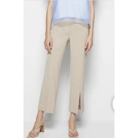 NWT Jonathan Simkhai Ivy Eco Twill Pants Tan Otter Slacks Pants
